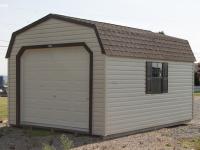 12x16 Dutch Barn Roof Portable Garage Building With Vinyl Siding and Loft Inside